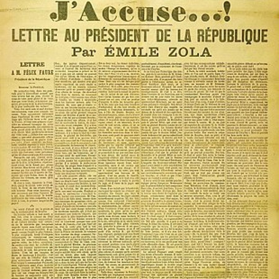 Articolo Di Zola A Favore Di Dreyfus