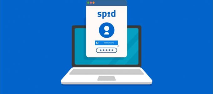 Un disegno della schermata d'accesso con SPID