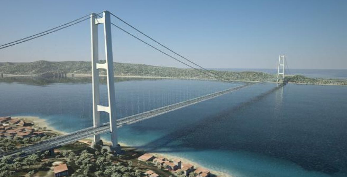Una visuale di come dovrebbe apparire il Ponte sullo Stretto Messina