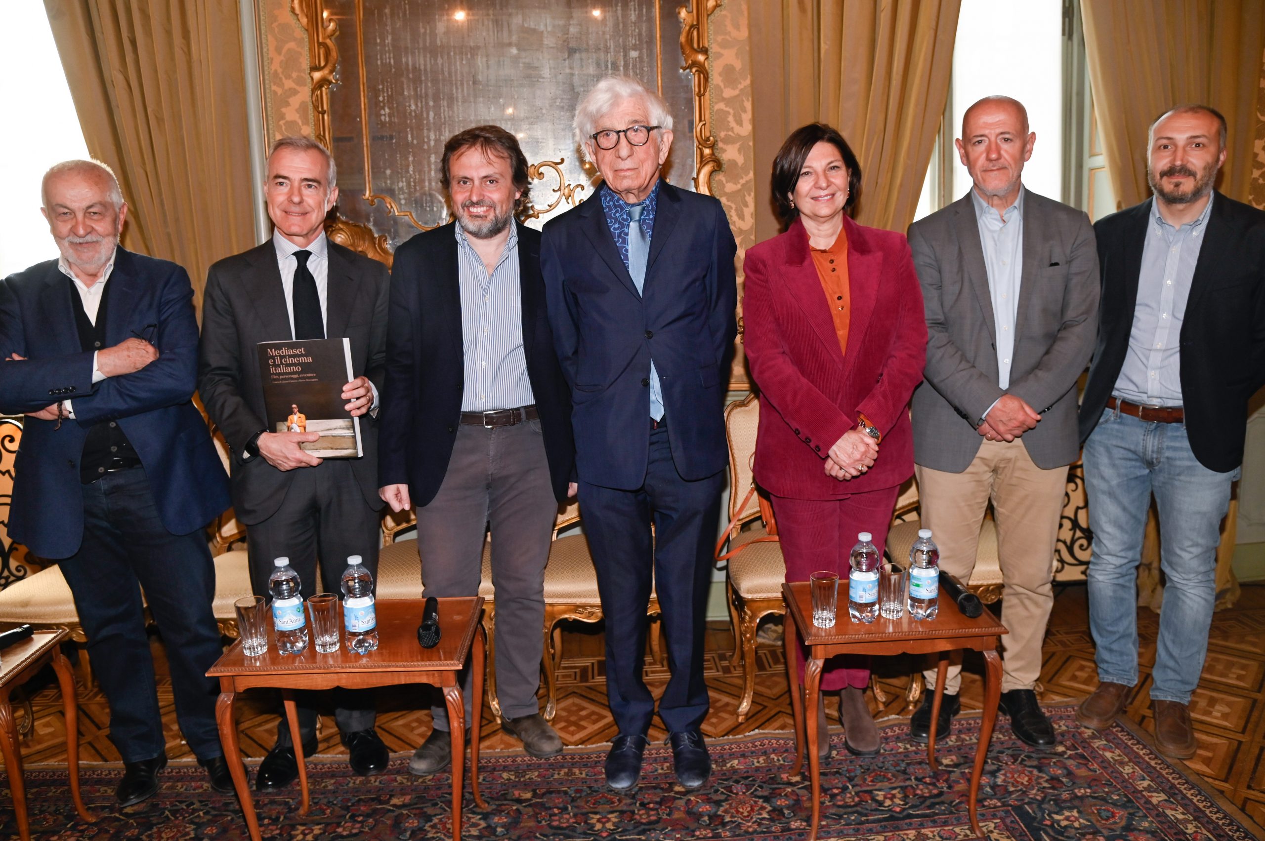 I relatori alla presentazione del libro "Mediaset e il cinema italiano. FIlm, personaggi e avventure"