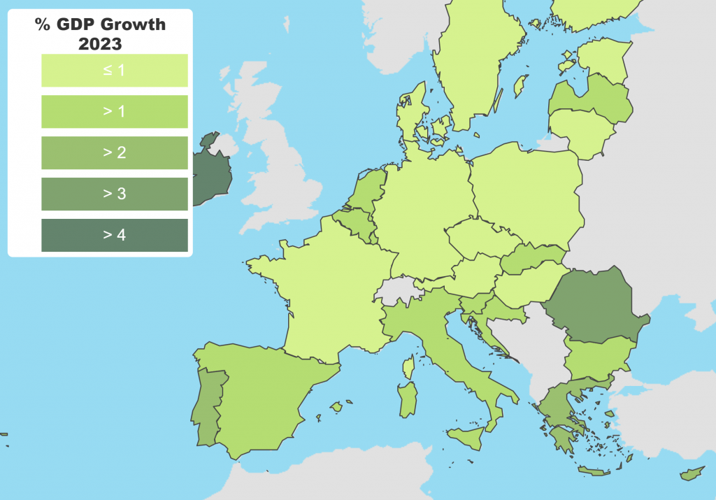 Il Pil degli Stati membri dell'Unione Europea nel 2023