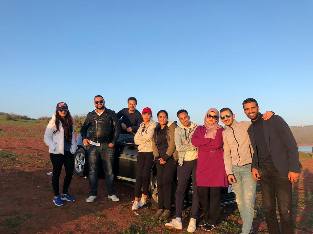 Alt Soufiane with his friends in Morocco. He lived there until 2019, when he started traveling the Western world. He visited Madrid, Venice and Barcelona before getting stuck in Bologna because of Covid-19 lockdown in March 2020