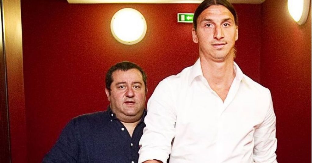 Zlatan Ibrahimovic in una foto insieme al suo ex procuratore Mino Raiola