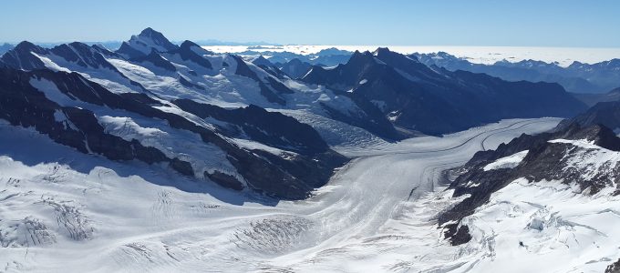 Grande ghiacciaio dell'aletsch in Svizzera