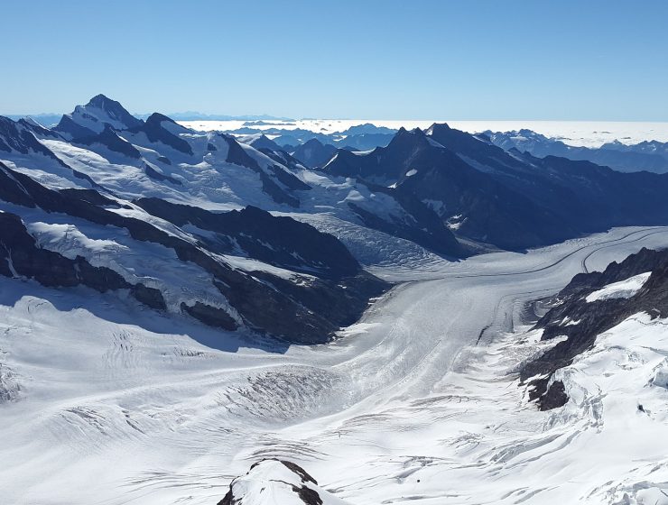 Grande ghiacciaio dell'aletsch in Svizzera