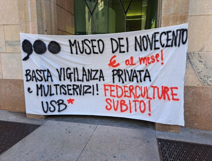 A Milano la protesta dei precari del mondo della cultura nei Musei