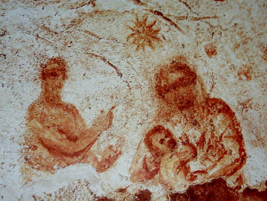La rappresentazione della Natività nelle catacombe di Priscilla