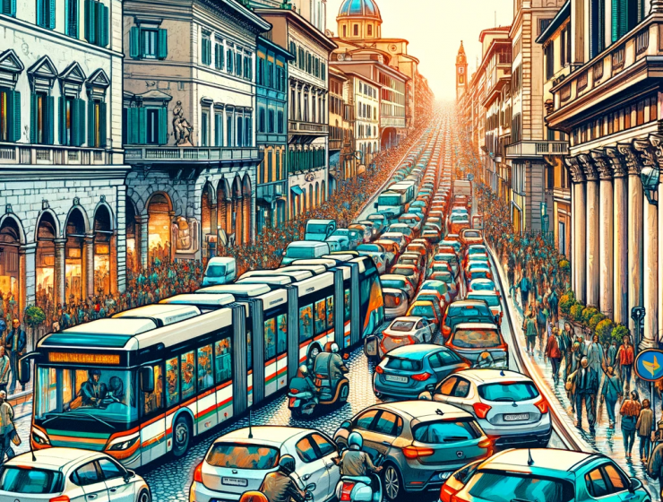 Il traffico a Milano, che secondo il Traffic Index 2023 è la quarta città più congestionata al mondo