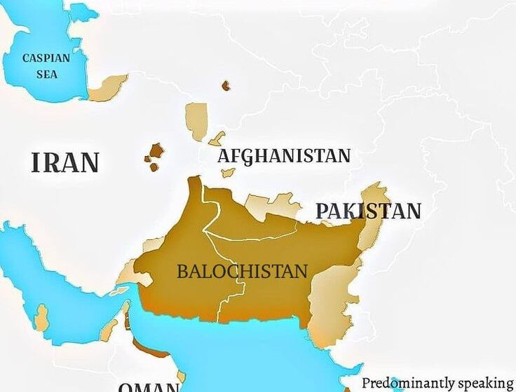 Mappa della provincia del Sistan e del Baluchistan.