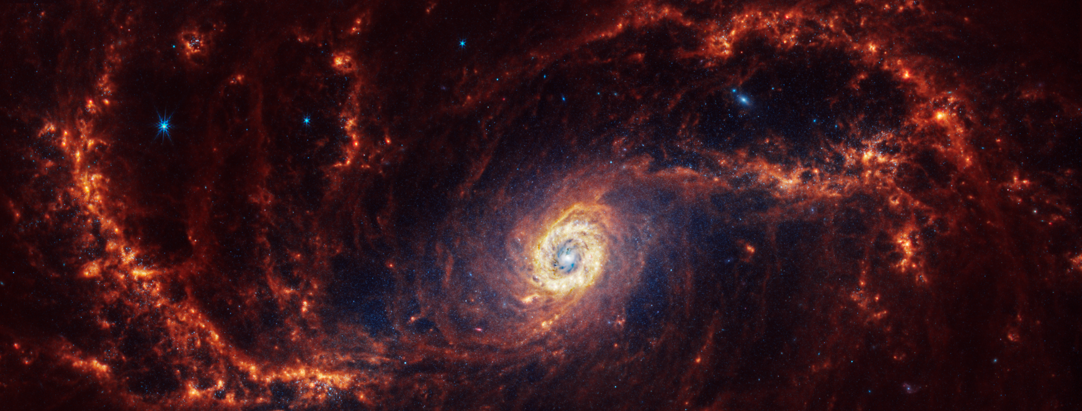 NGC 1672 si trova a 60 milioni di anni luce di distanza nella costellazione del Dorado.
