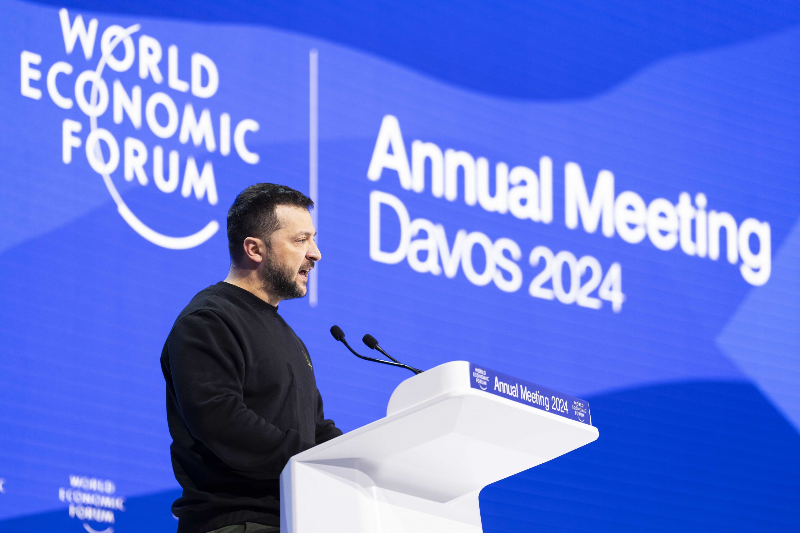 L'intervento di Zelensky a Davos.