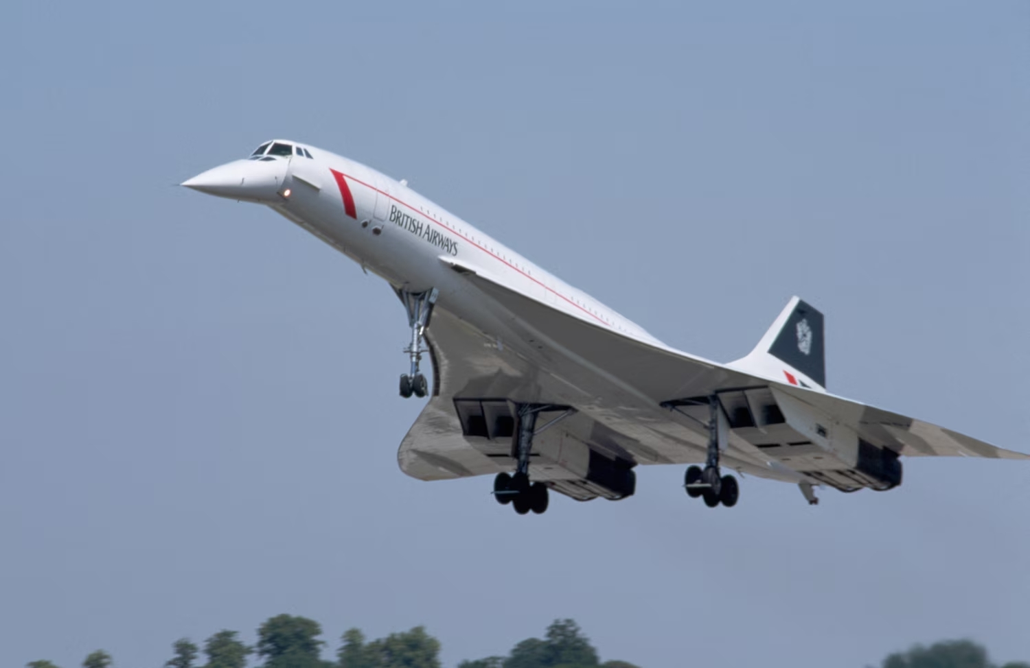 Il leggendario "Concorde", impiegato per 27 anni dalle compagnie British Airways e Air France. Insieme al sovietico Tupolev Tu-144 è l'unico aereo passeggeri supersonico mai entrato in servizio.