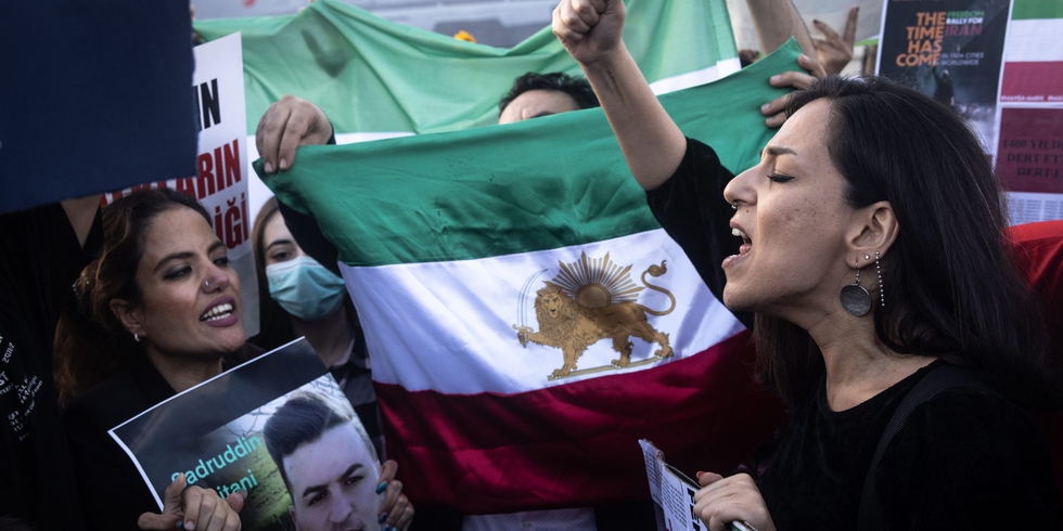 Le proteste in tutto il mondo per l'Iran 2022© Chris McGrath/Getty Images