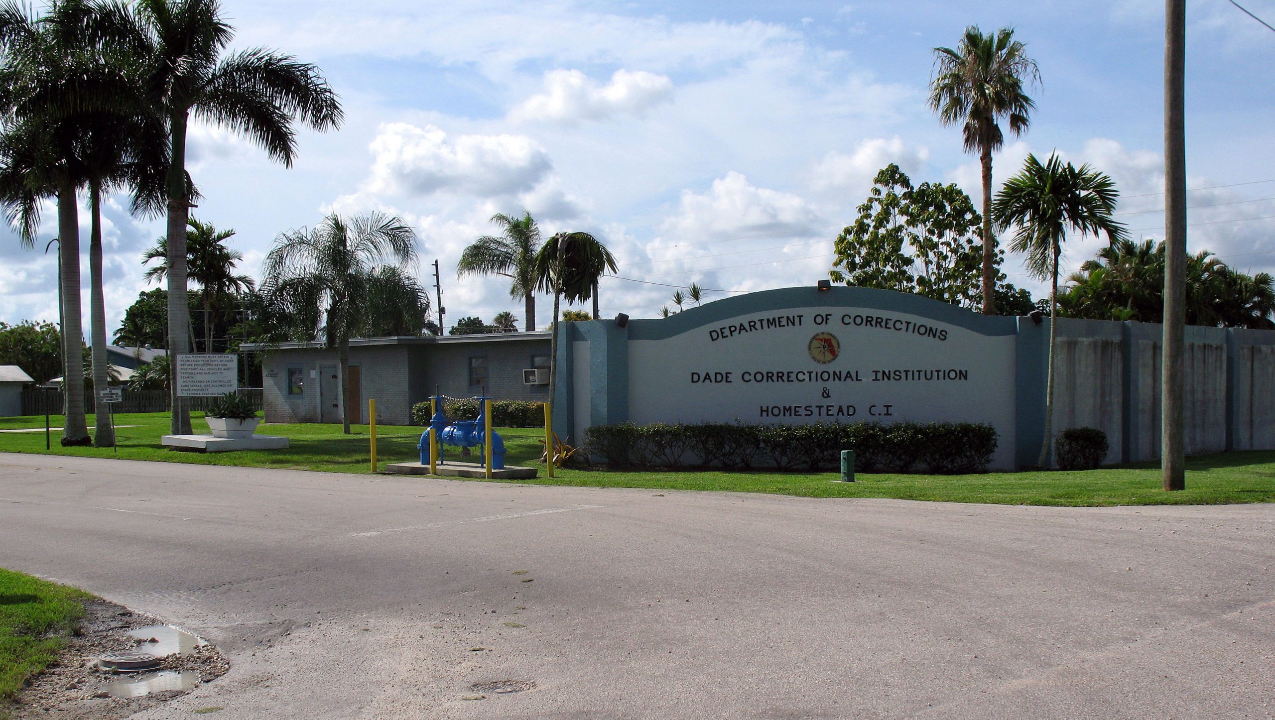 Il Dade Correctional Institution di Florida City, il carcere dove è detenuto Chico Forti