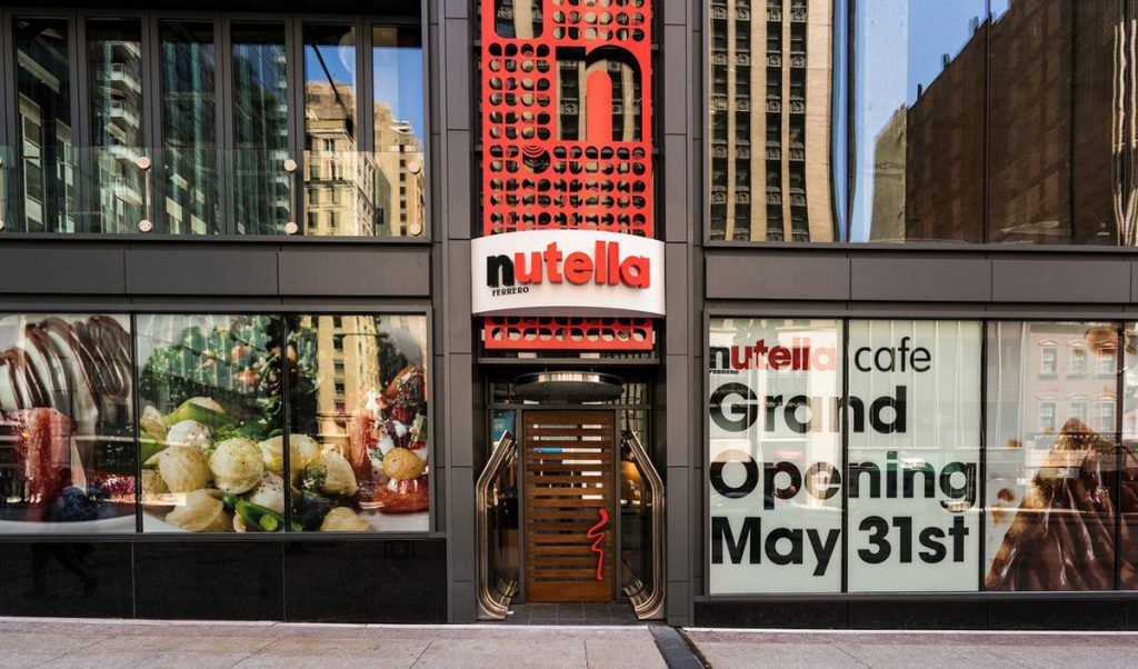 La facciata del Nutella Café, a Chicago