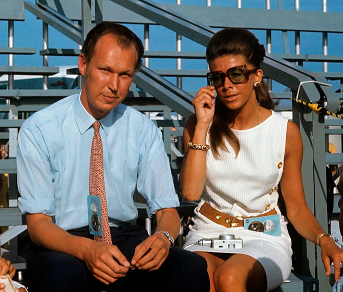 Vittorio Emanuele e Marina Doria nel 1969, poco prima di sposarsi in segreto.
