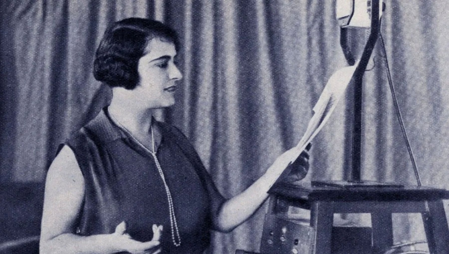L'annunciatrice Ines Viviani Donarelli. Fu la sua voce a inaugurare le trasmissioni radiofoniche dell'URI.