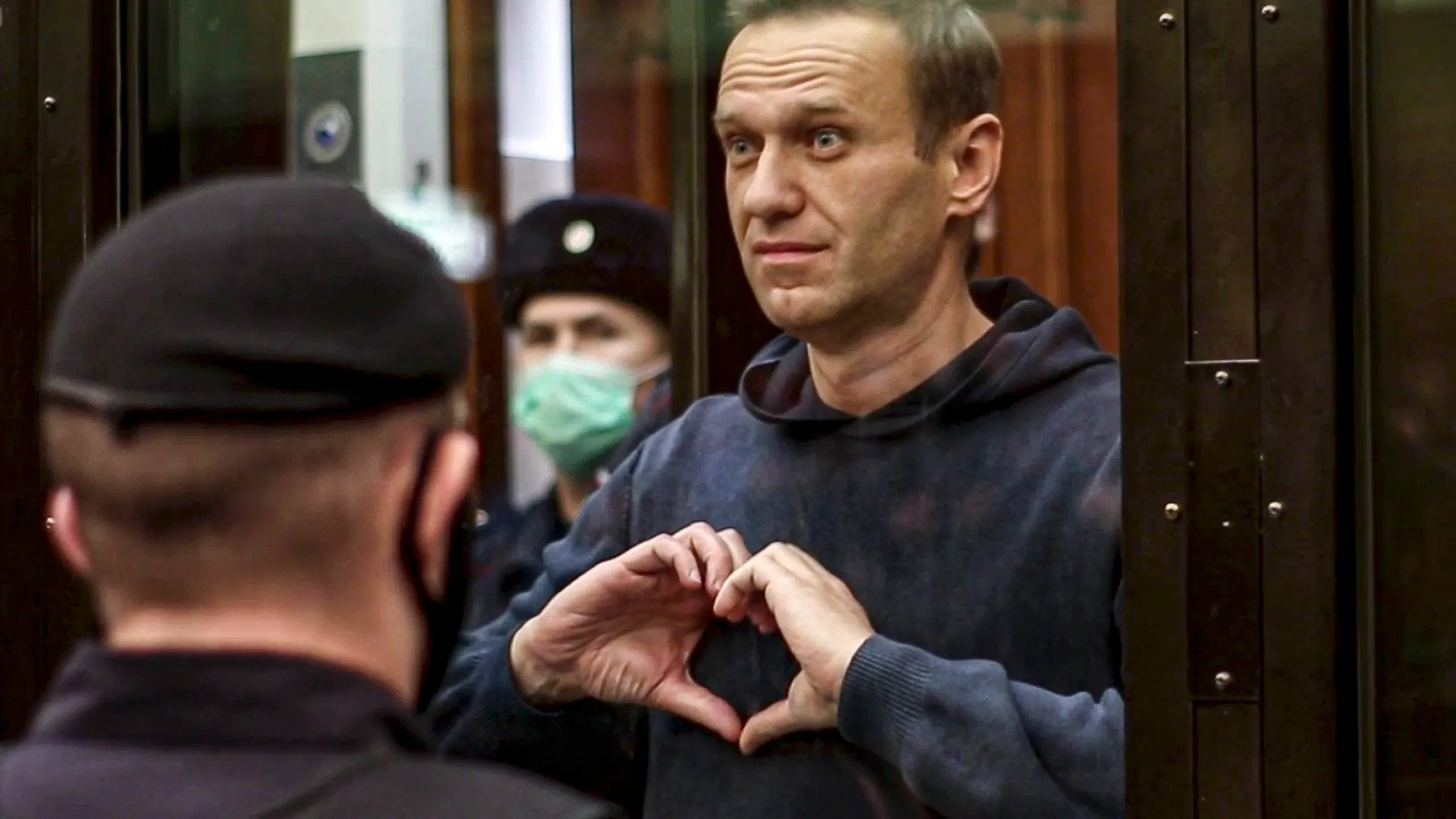 Alexei Navalny durante un'udienza in tribunale in Russia, nel 2021.