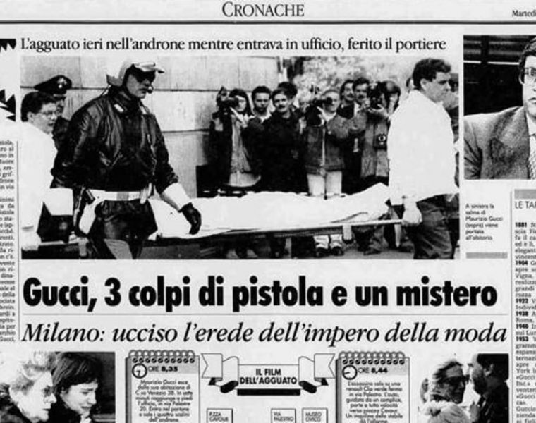 La prima pagina de La Stampa dopo l'omicidio di Gucci.