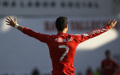 Cristiano Ronaldo durante un'esultanza