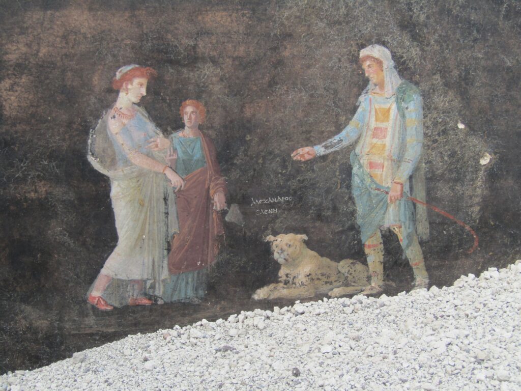 Pompei affresco elena troia