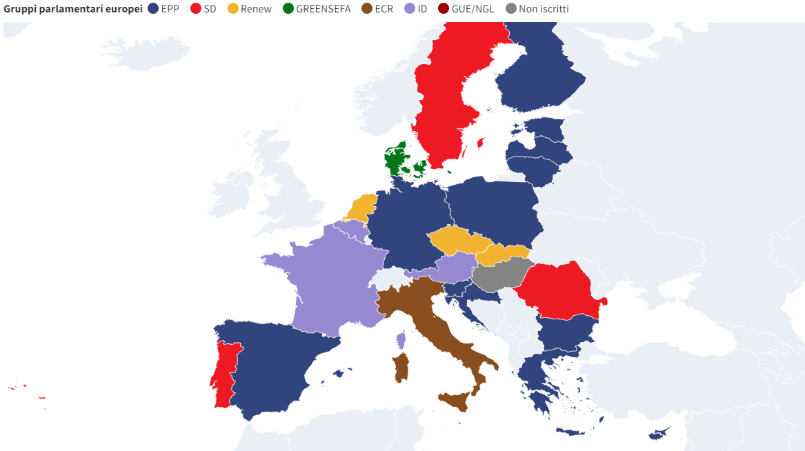 mappa risultati europee