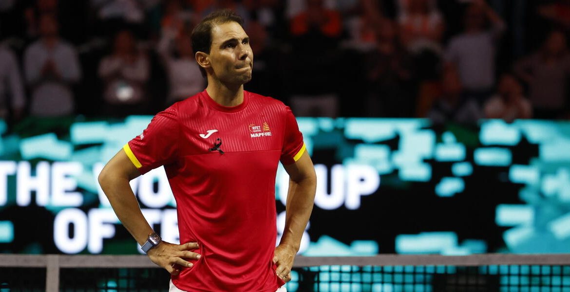 Rafa Nadal in campo per l'ultima partita della carriera