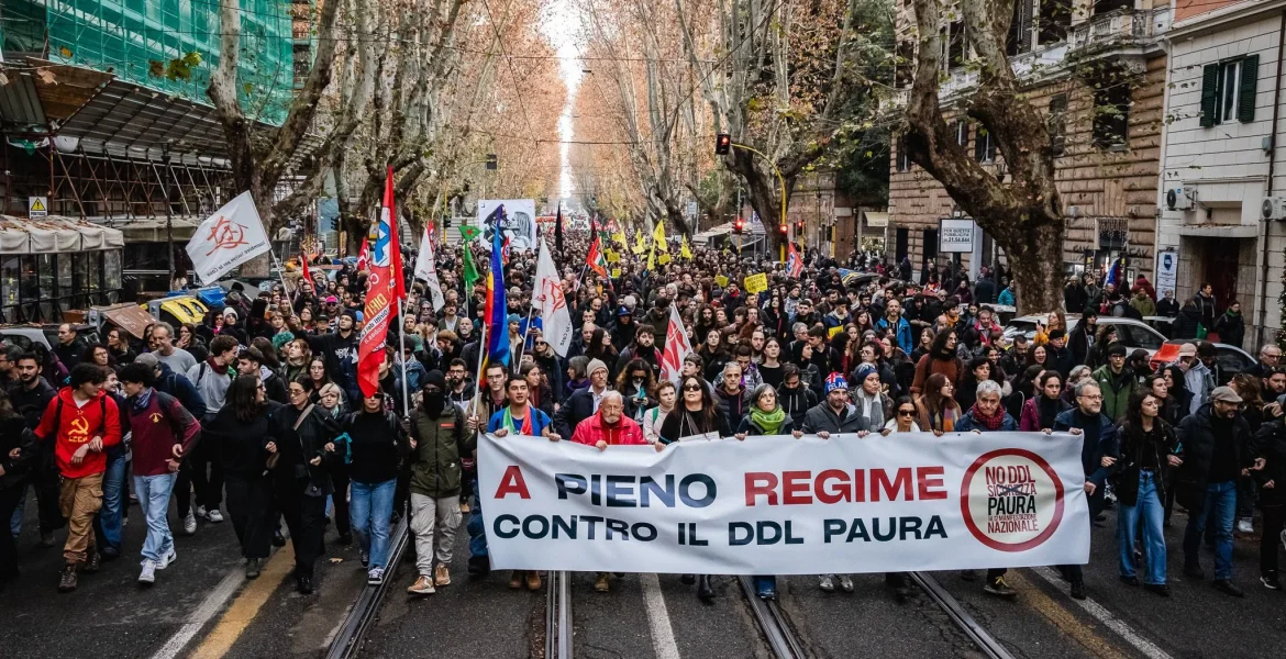 Corteo contro ddl sicurezza e zone rosse