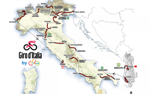 Il percorso del Giro d'Italia 2025