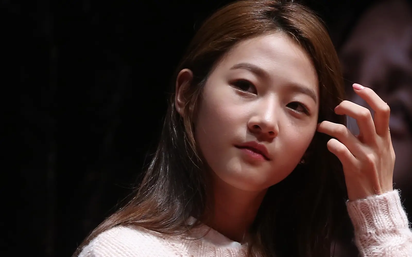 Un primo piano dell'attrice Kim Sae Ron