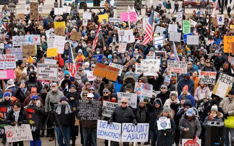 Proteste a Lansing, Michigan