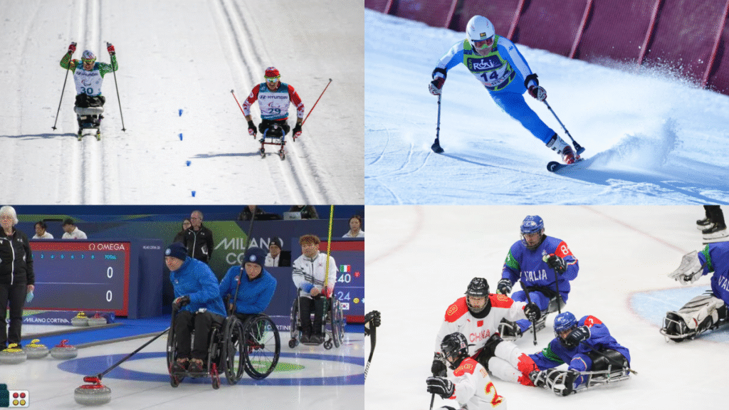 Atleti impegnati nelle competizioni paralimpiche