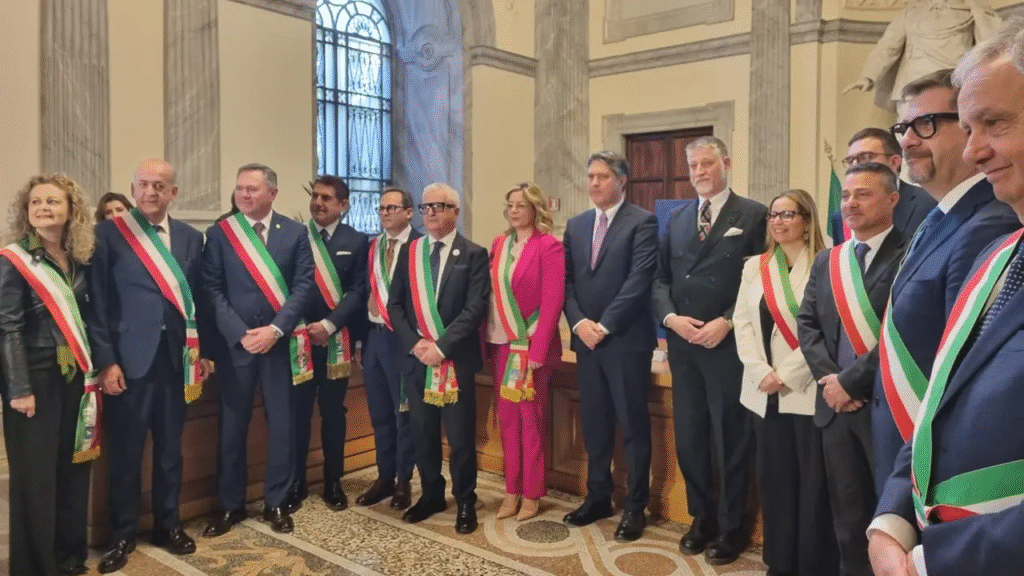 Cerimonia di annuncio della Capitale italiana della cultura 2028 al Collegio Romano. L'annuncio è stato fatto il 18 marzo 2026 dal ministro Alessandro Giuli 