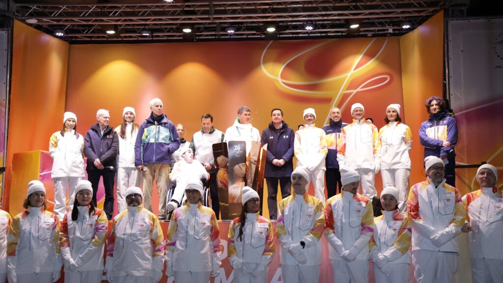 Cerimonia di Unione della Fiamma Paralimpica a Cortina d'Ampezzo