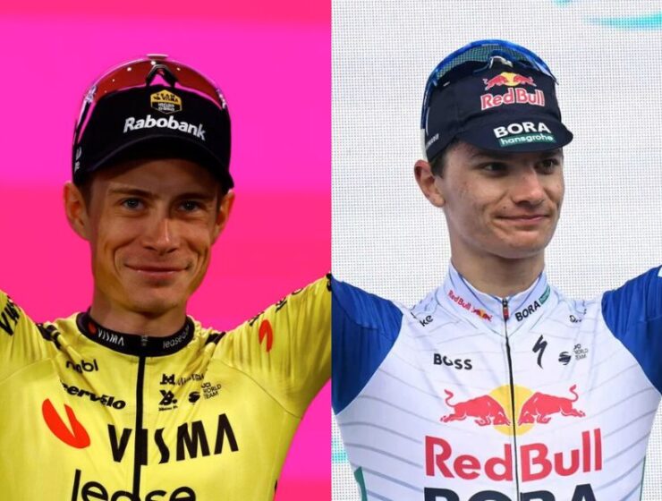 Jonas Vingegaard e Giulio Pellizzari protagonisti al Giro d'Italia 2026
