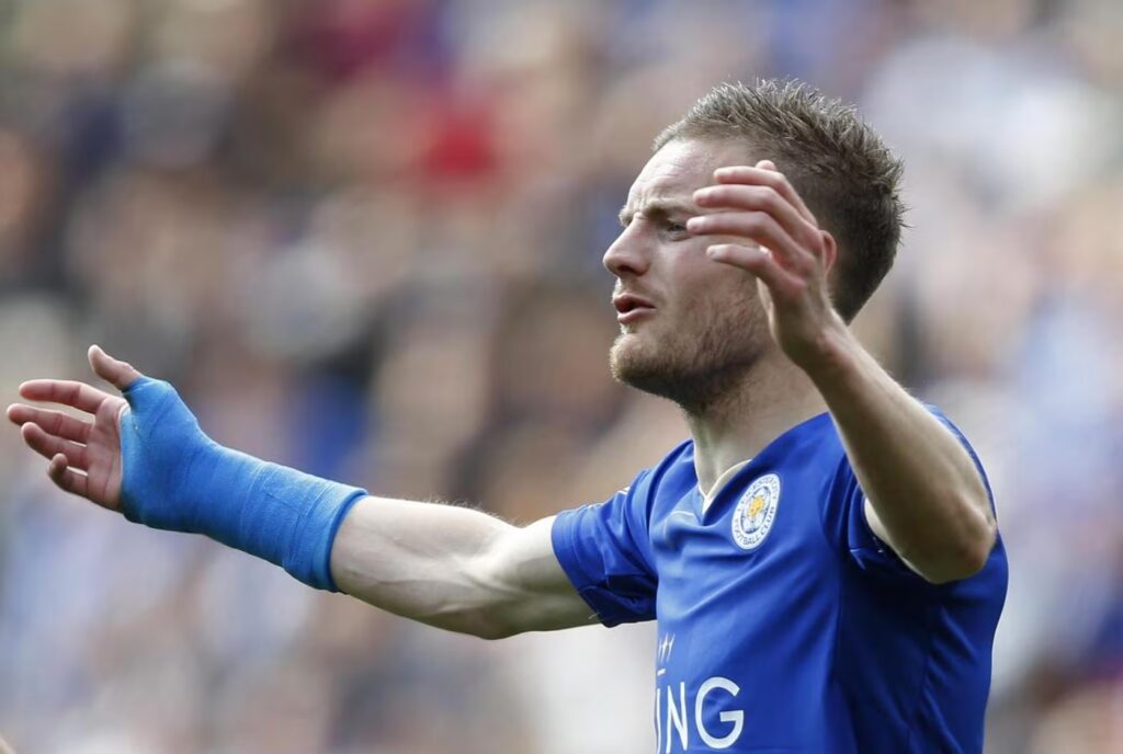 Jamie Vardy, autore di 24 gol e 7 assist nella stagione 2015/16 con la maglia del Leicester