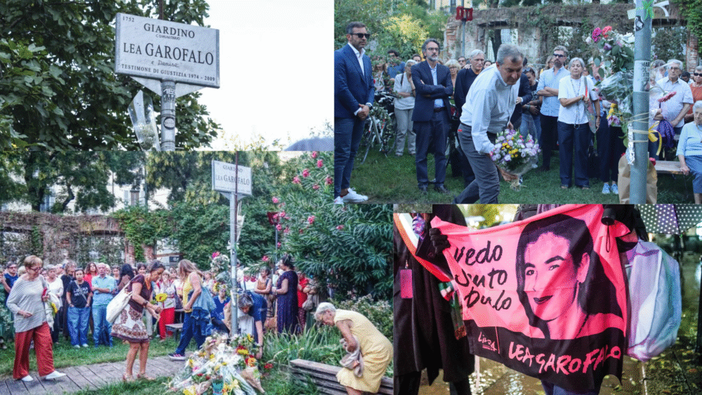Commemorazione per Denise ai giardini Lea Garofalo